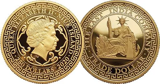 2020 French Trade Dollar 1oz gold proof coin