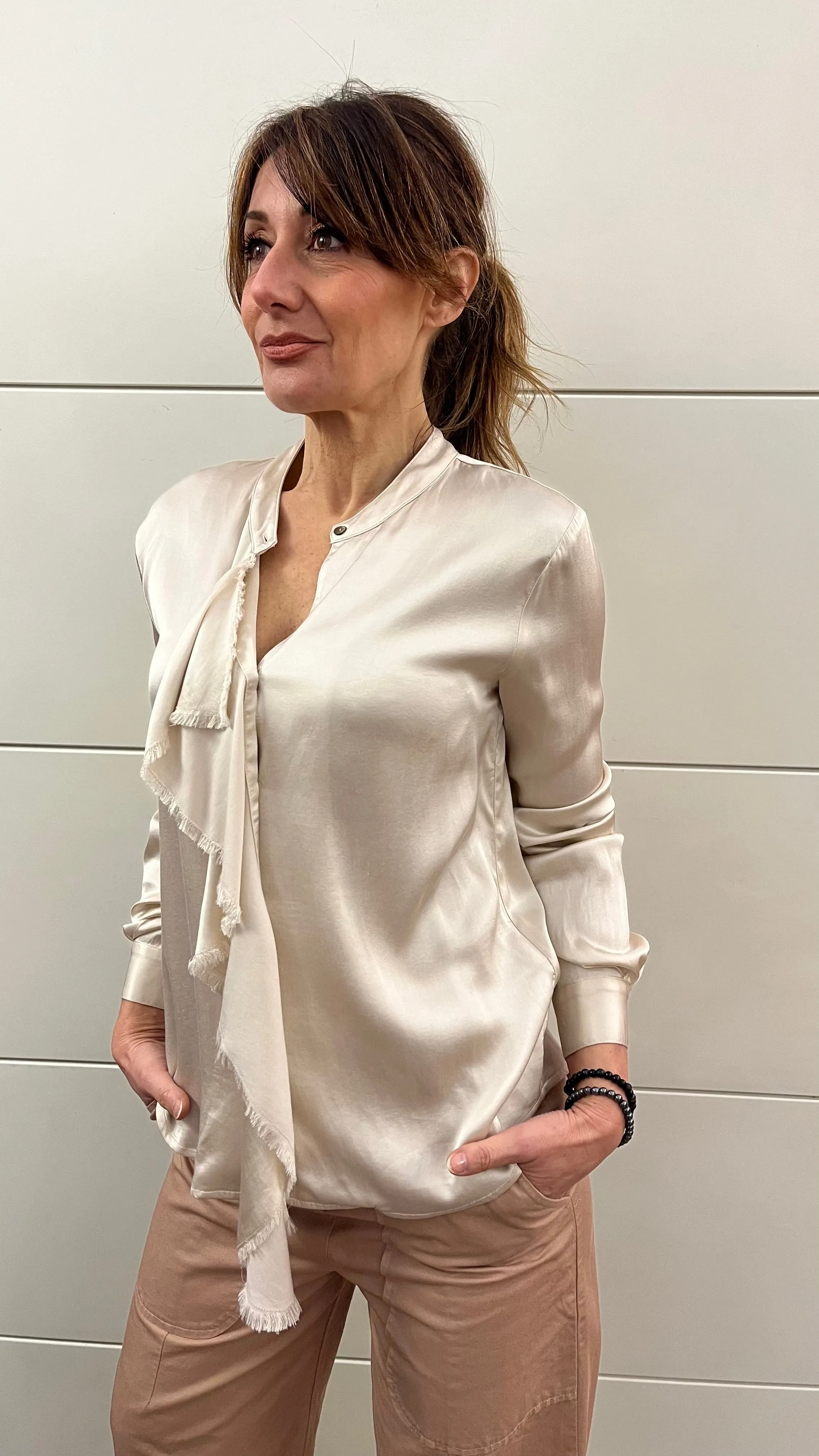 ALESSIA SANTI CAMICIA JABOT