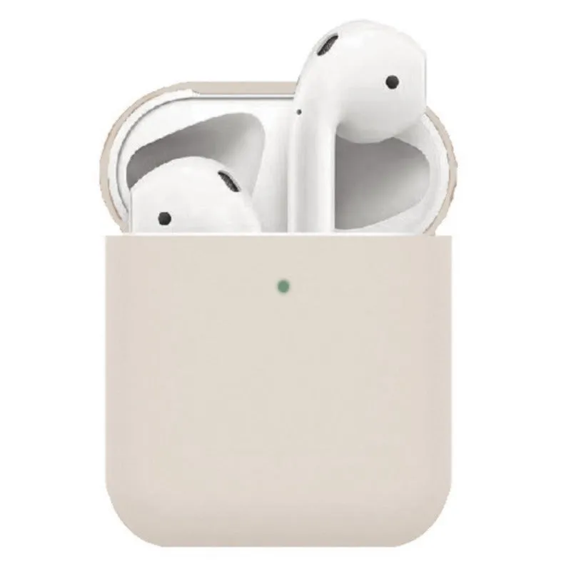 Apple AirPods (1. & 2. gen.) Ultra Tyndt Silikone Cover - Beige