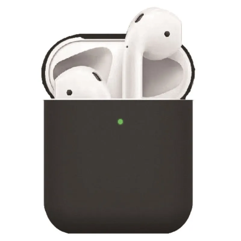 Apple AirPods (1. & 2. gen.) Ultra Tyndt Silikone Cover - Sort