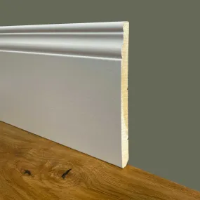 BATTISCOPA legno DUCALE 180X14 ZOCCOLINO MASSELLO ALTISSIMO bianco (prezzo al metro lineare)