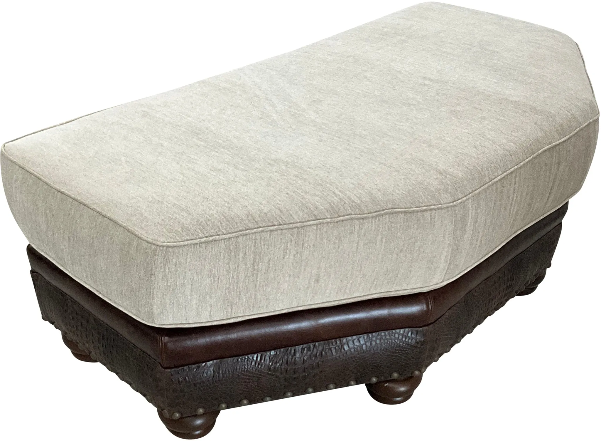 Blonde Western Conversational Ottoman