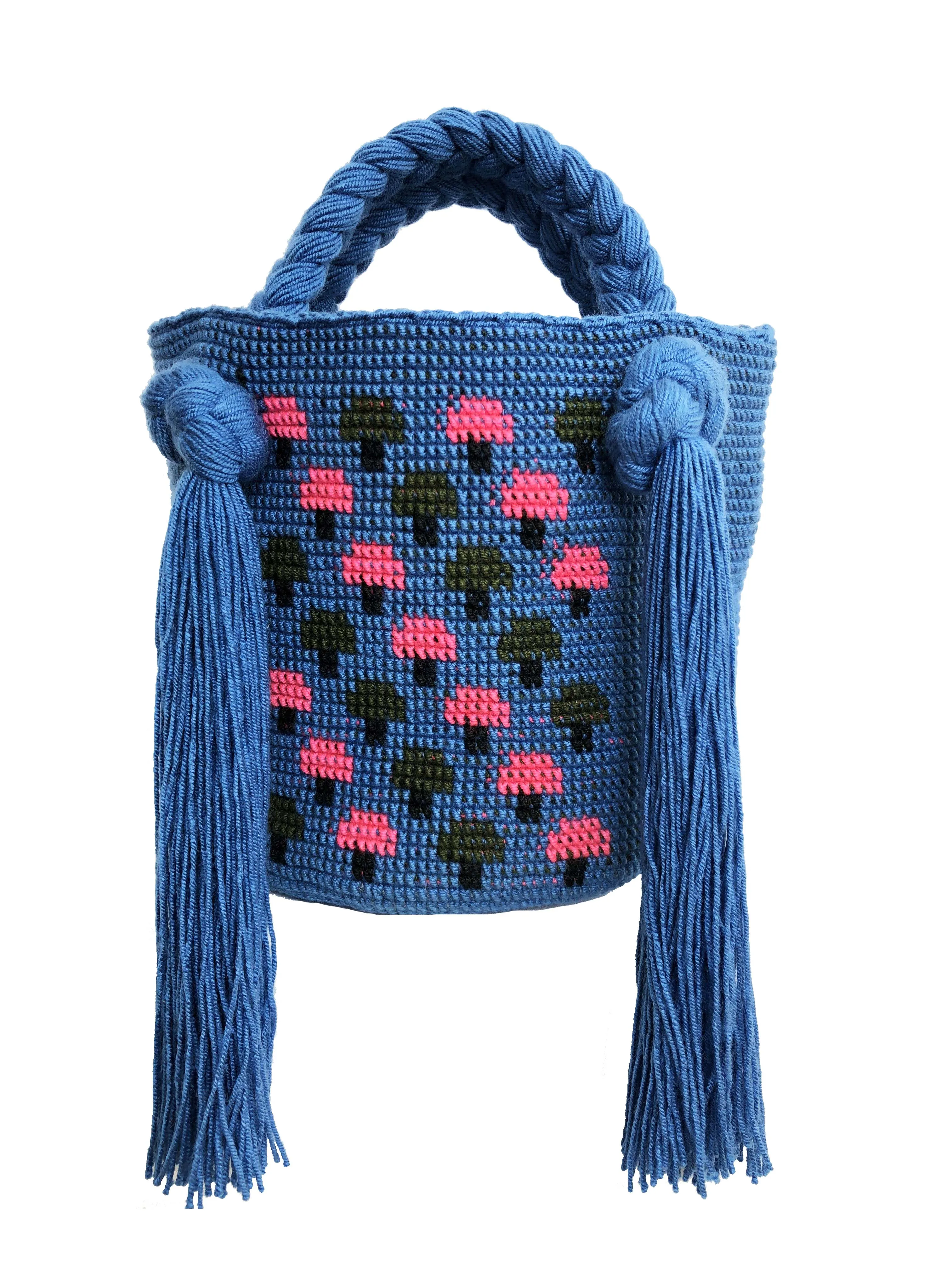 Blue Mushroom Mini Bag