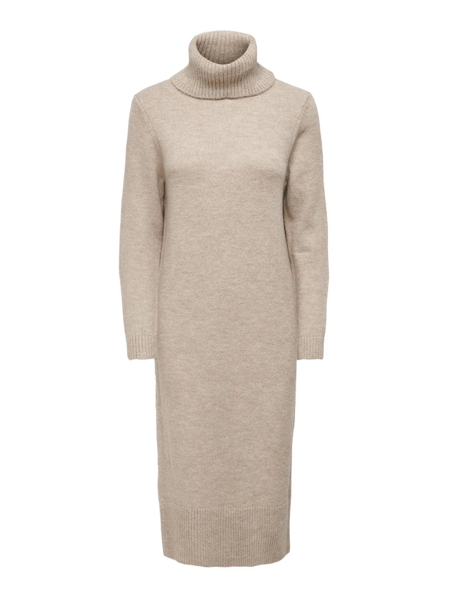 Brandie Roll Neck Dress - Pumice Stone