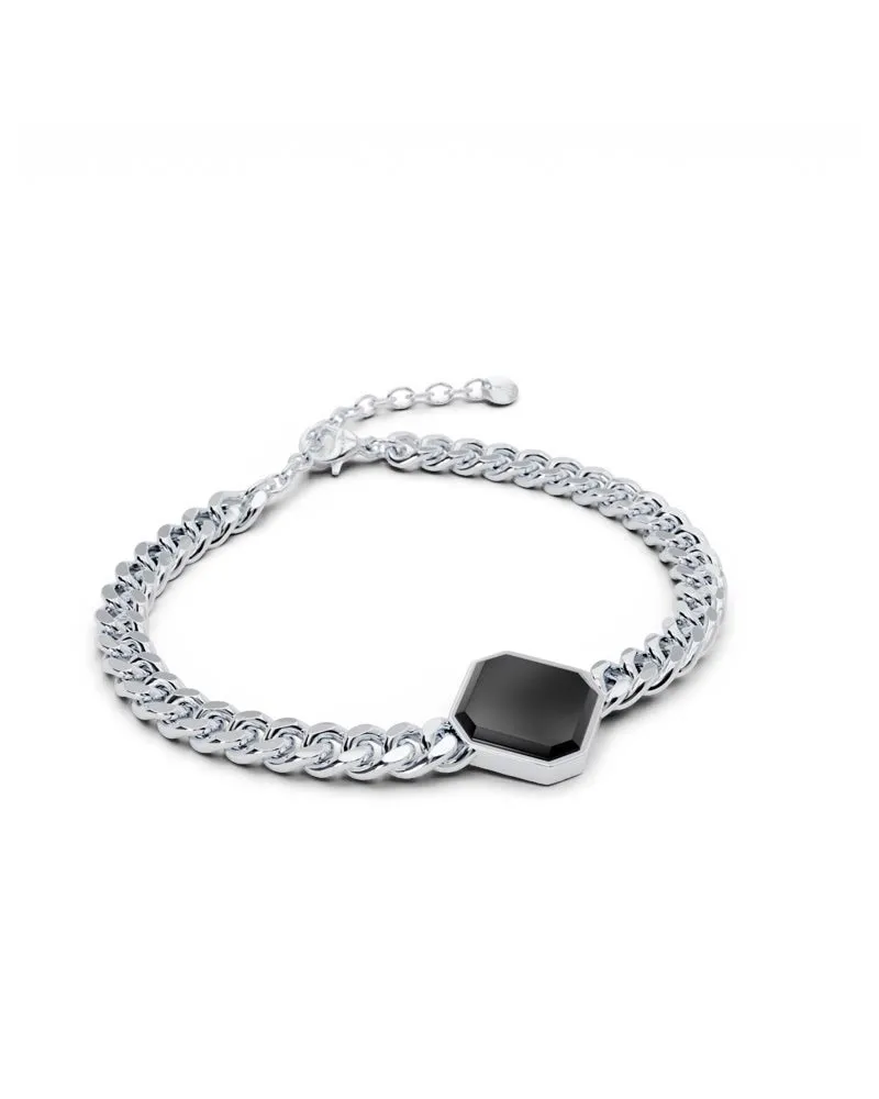 Bundle Armband: Onyx - Silber - Für Ihn