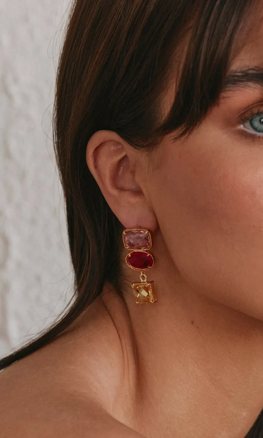 Christie Nicolaides Giovana Earrings - Pink