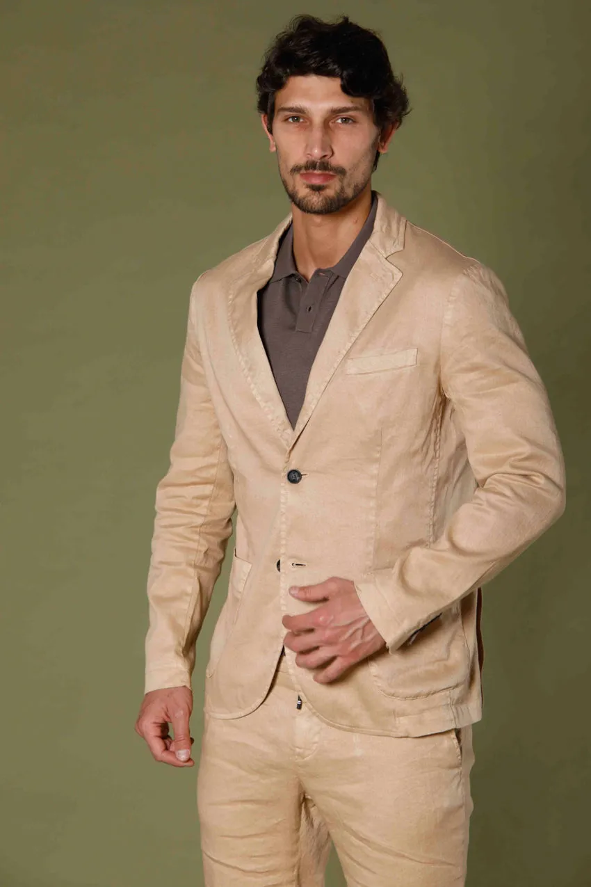 Da Vinci Summer blazer uomo in lino e cotone regular