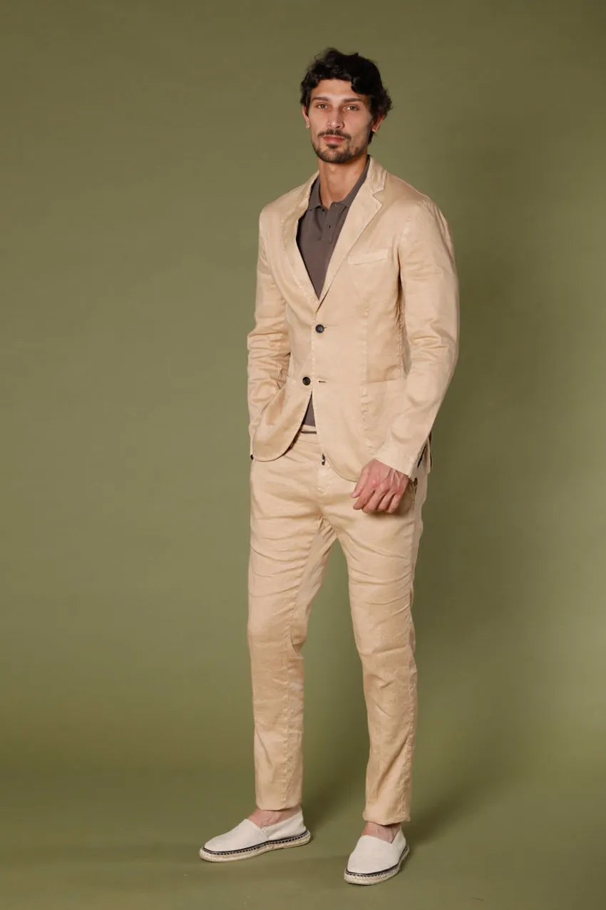 Da Vinci Summer blazer uomo in lino e cotone regular