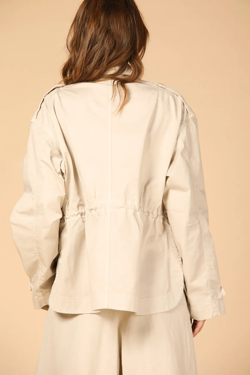 Florance field jacket donna in twill con ricamo sulla tasca