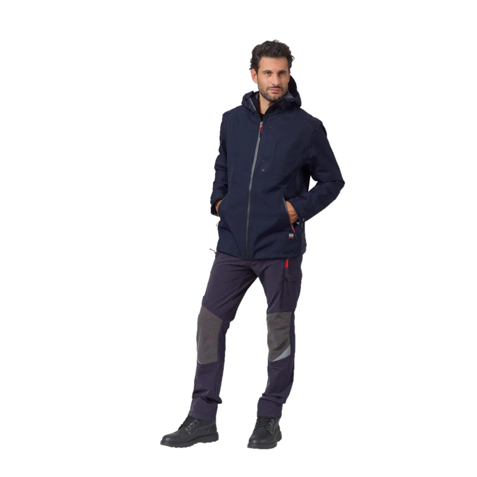 Giacca guscio impermeabile blue navy taglie da XS a 3XL SIGGI FINDER