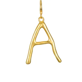 Grande Sculpted Initial Clip-On Charm