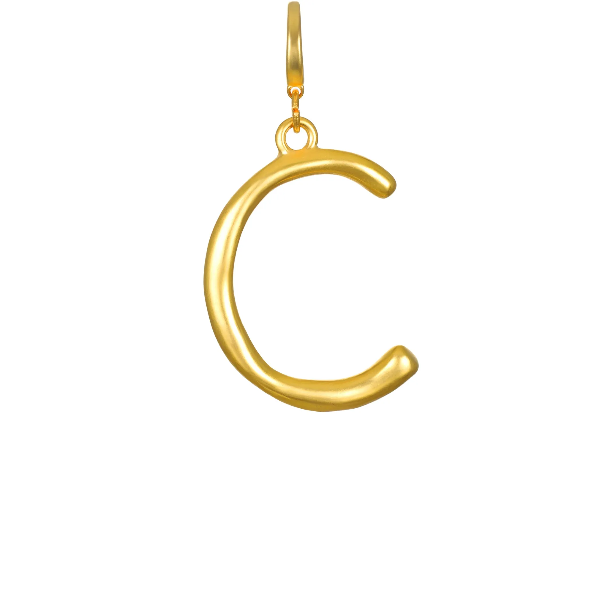 Grande Sculpted Initial Clip-On Charm