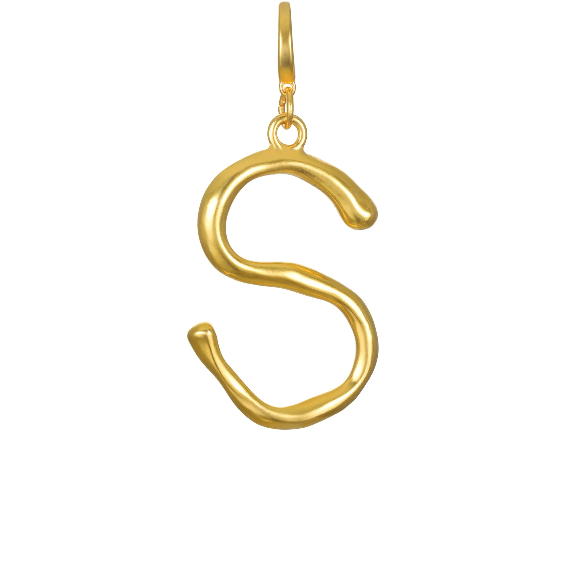 Grande Sculpted Initial Clip-On Charm