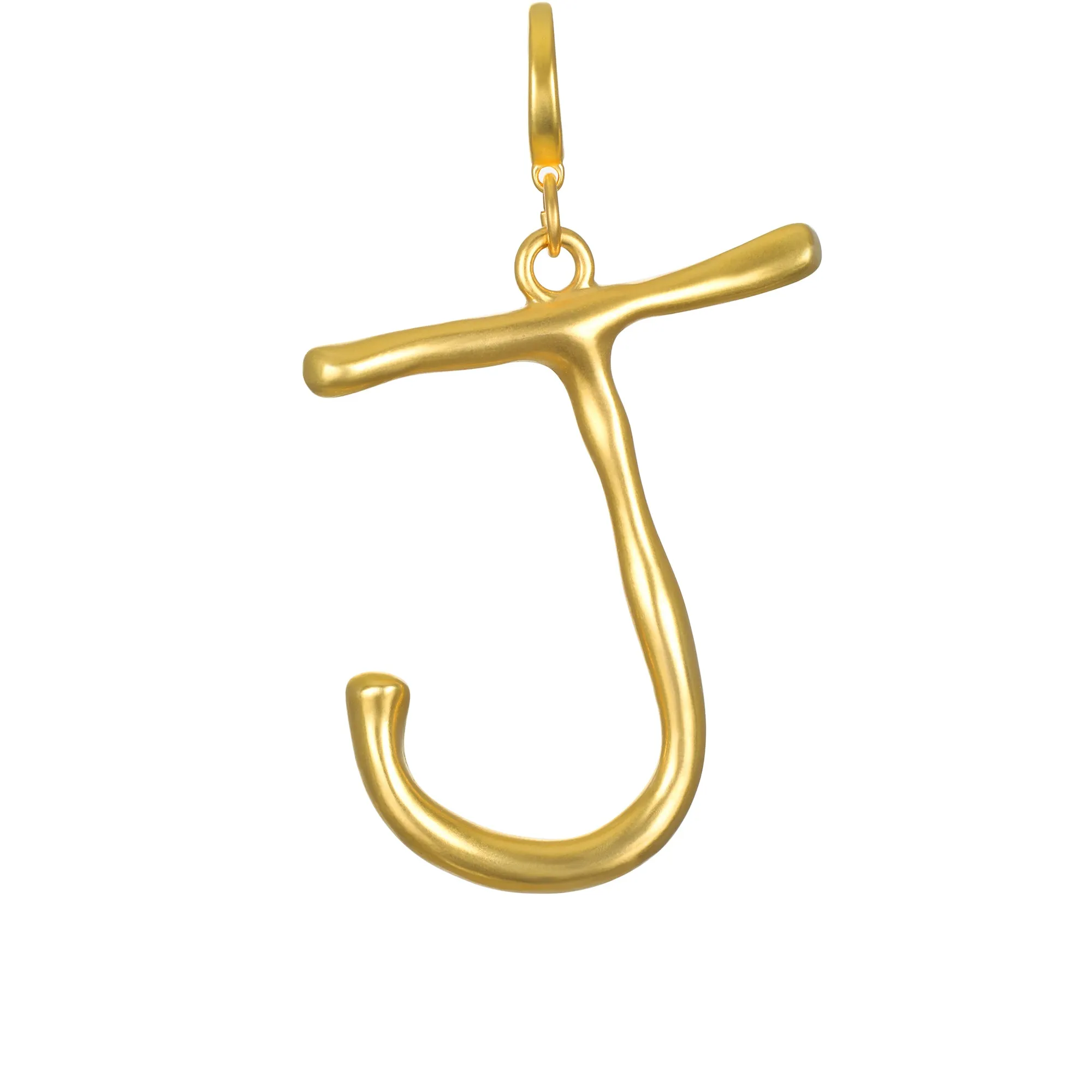 Grande Sculpted Initial Clip-On Charm