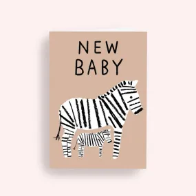 Greeting Card - New Baby Zebra