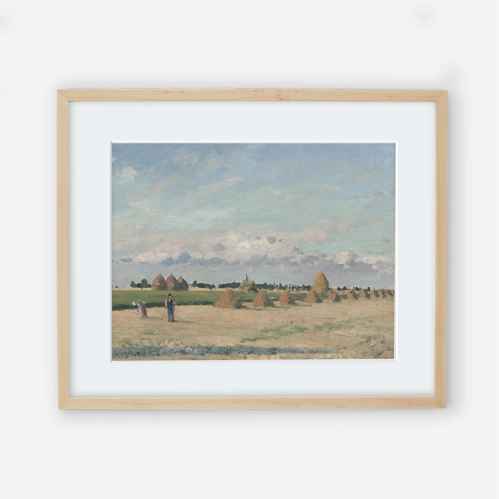 Hay field Ile de France - Vintage Farmhouse Wall Art