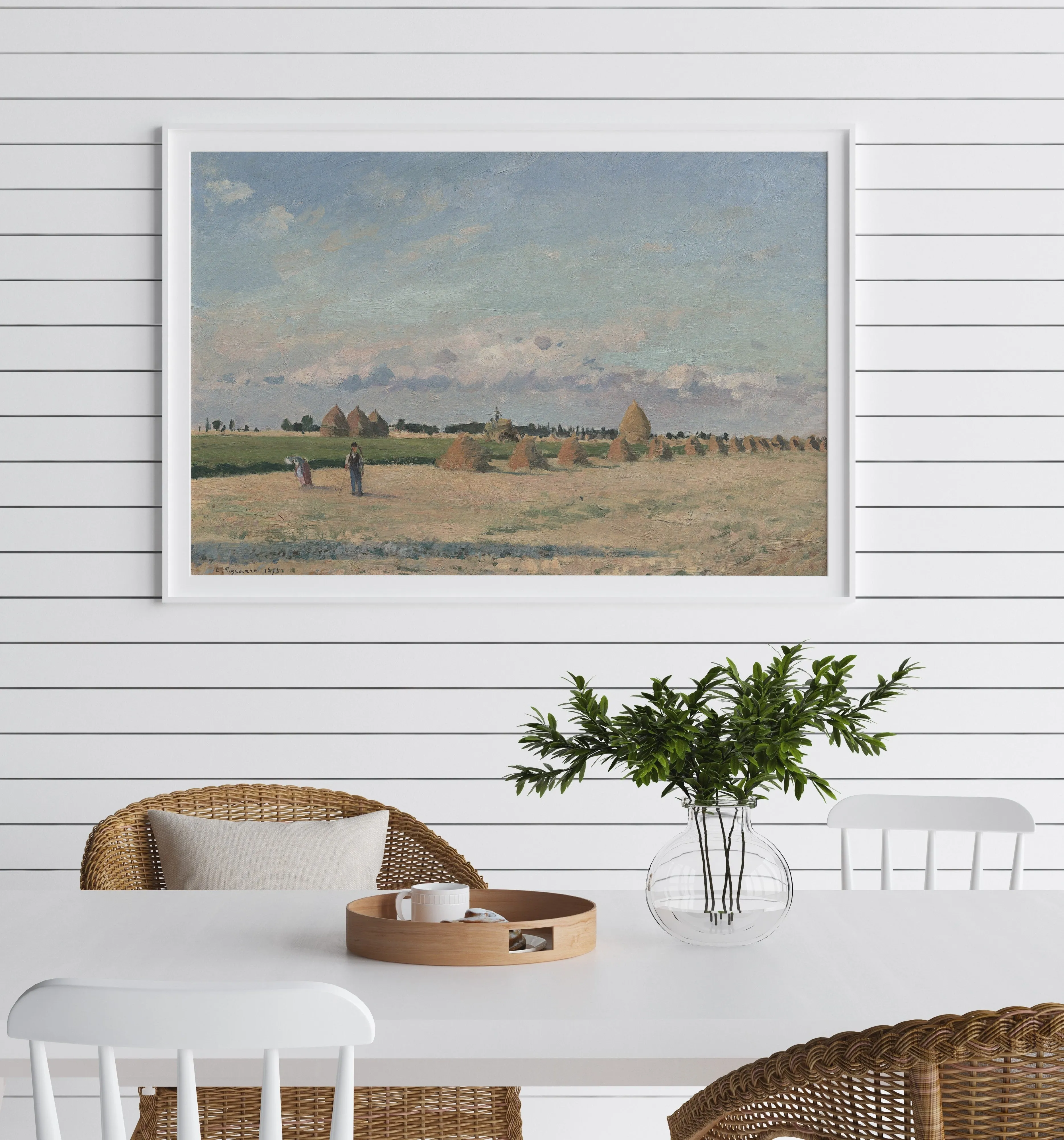 Hay field Ile de France - Vintage Farmhouse Wall Art