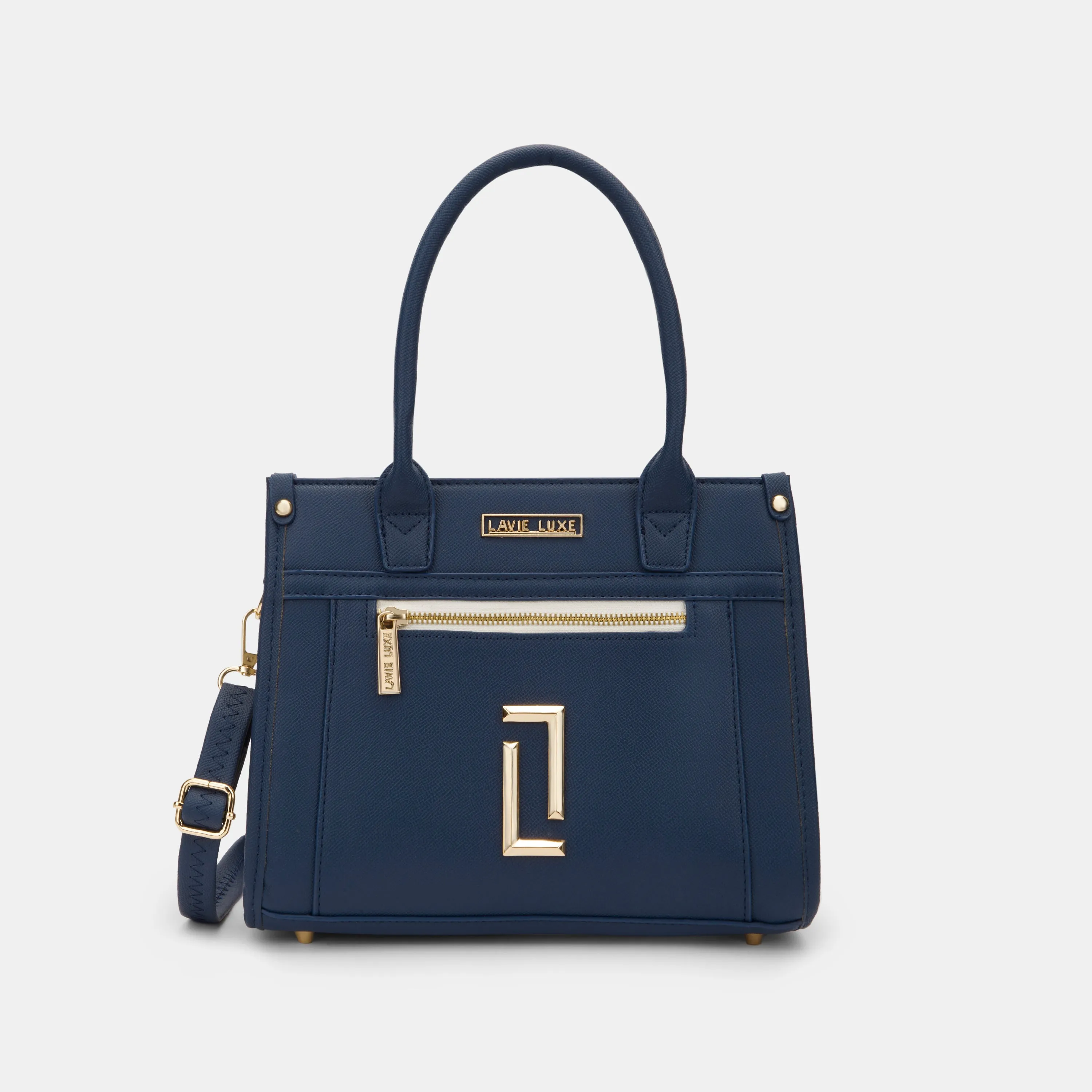 Lavie Luxe Sasha Navy Medium Women's Satchel