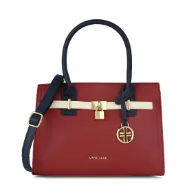 Lavie Luxe Strap Red Medium Women'S Satchel