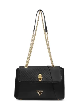 Lavie Signature Orlando Small Black Womens Flap Satchel