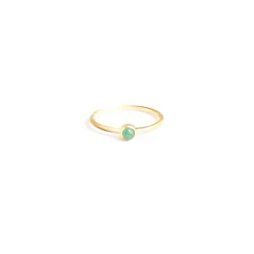 May Emerald Mano Birthstone Ring