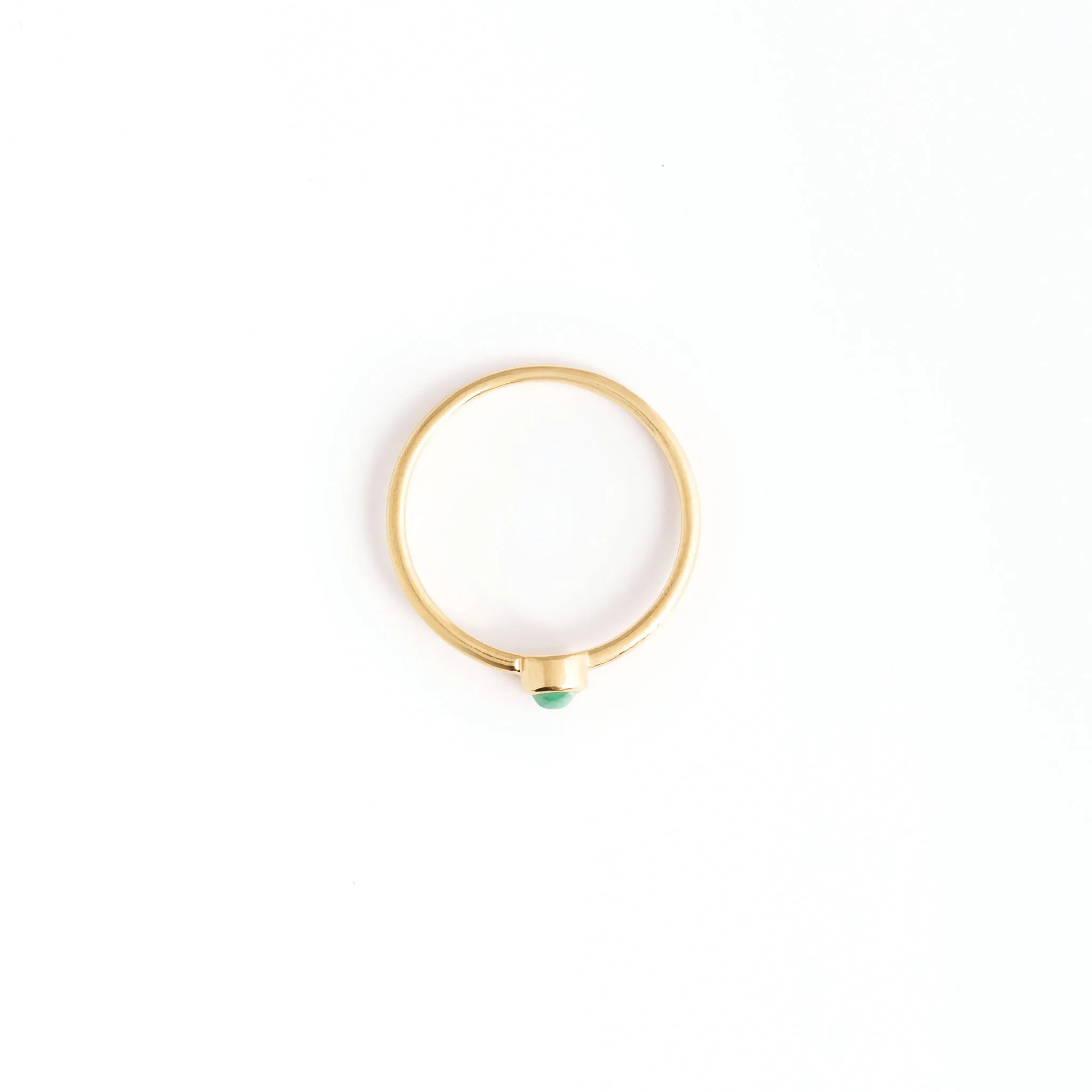 May Emerald Mano Birthstone Ring