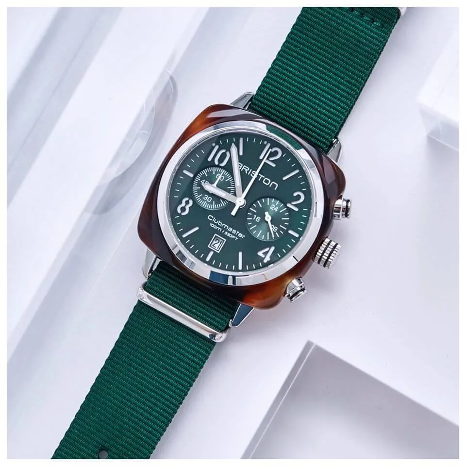 MONTRE BRISTON - CLUBMASTER CLASSIC ACÉTATE – VERT ANGLAIS