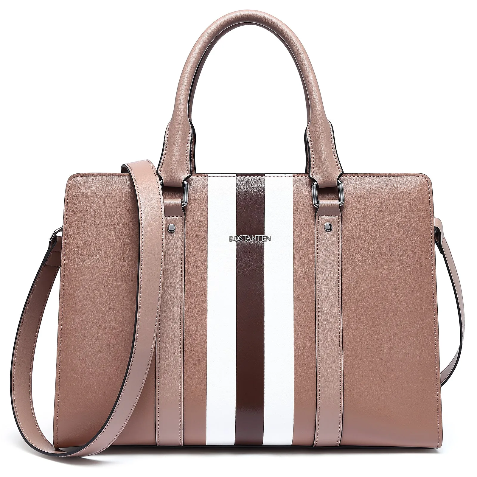 Nevin Striped Print Women's Leather Tote Bag —— Elegant Urban