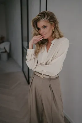 Niente blouse I Beige