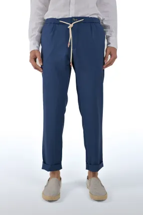 Pantaloni classici tapered Net Santos Blu SS24