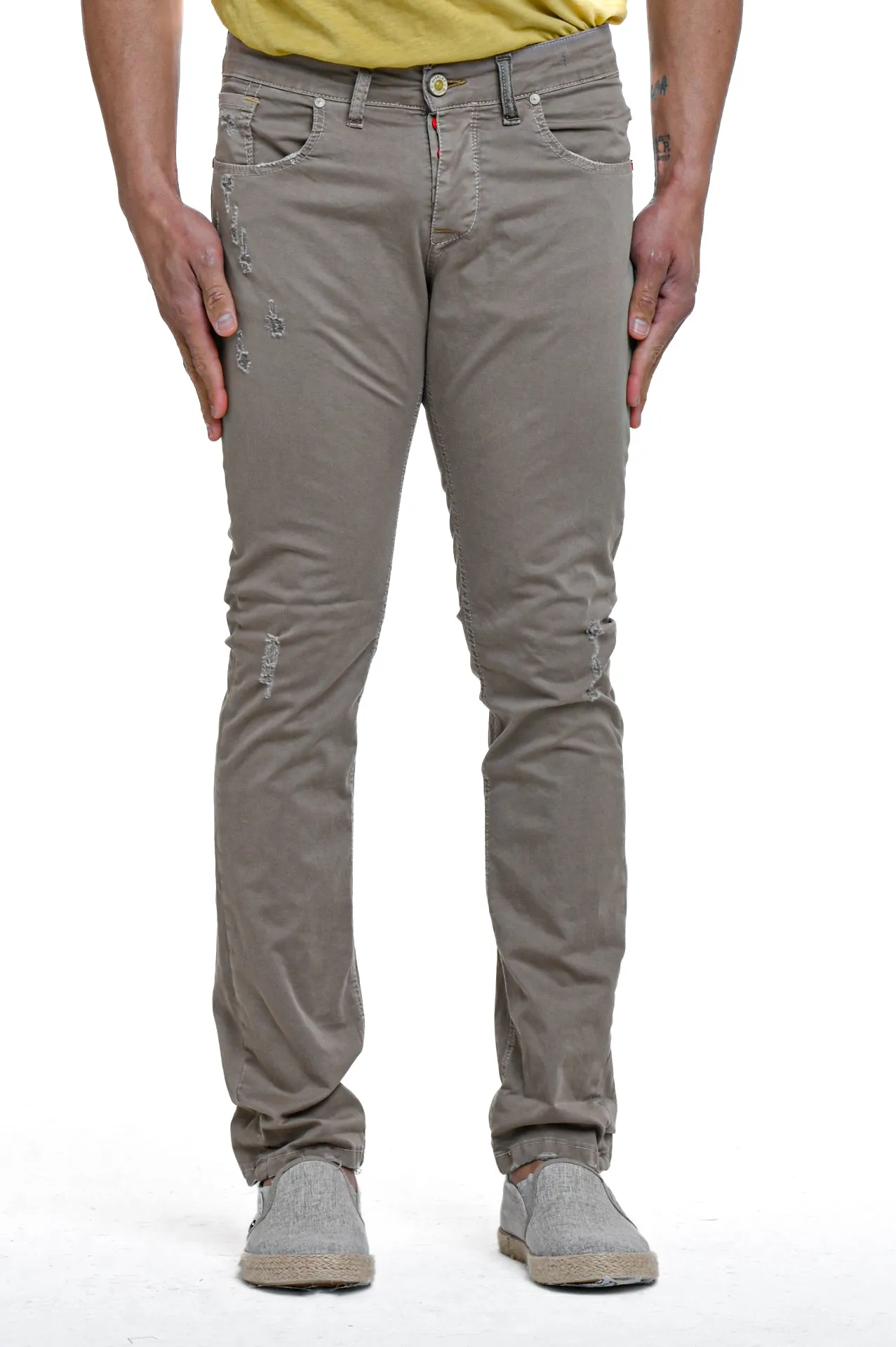 Pantaloni in cotone slim New London Old SS23