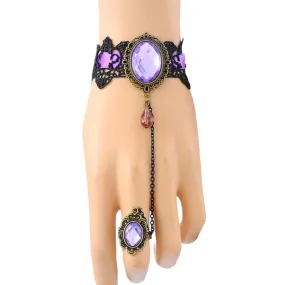 Purple Jewelry Lace Chain Bracelet