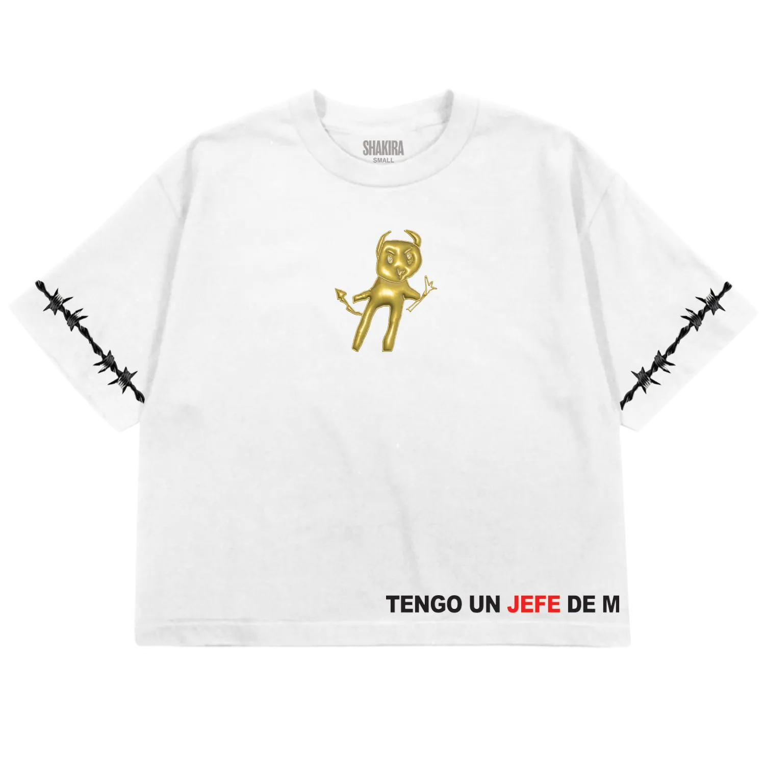 Tengo Un Jefe De M Crop T-shirt - White